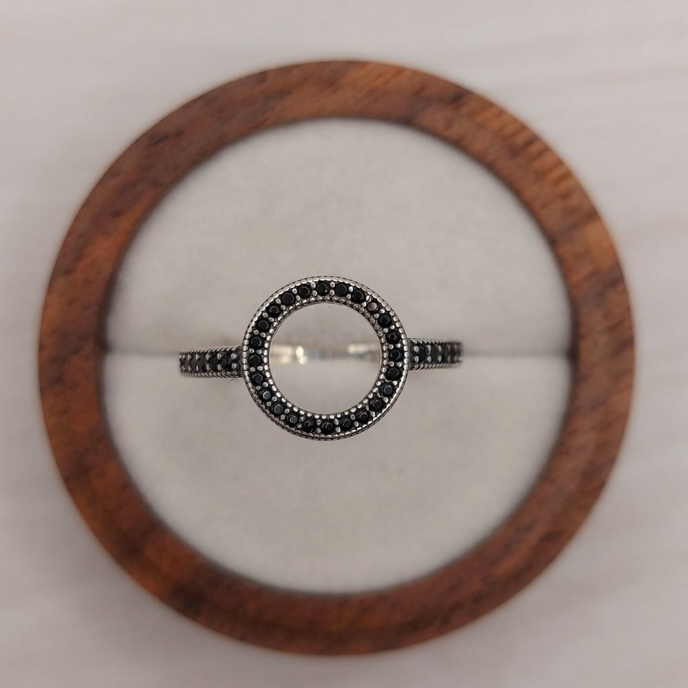 925 Sterling Silver Oxidized O Ring